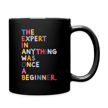 Success Motivation Saying - Full Colour Mug - black - Right