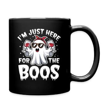 Fantôme d’Halloween, je suis juste là pour les huées - Mug uni - noir - Droite