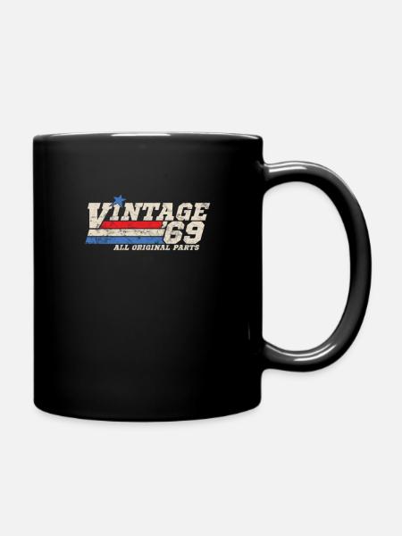 1969 Birthday Vintage All Original Parts No II - Full Colour Mug - black