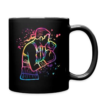 Boxing Fighter Enfants Boxer de match de boxe - Mug uni - noir - Droite