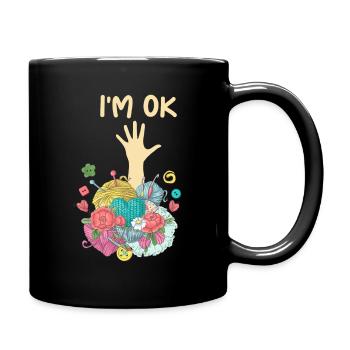Couture, couture, couture, courtepointe - Mug uni - noir - Droite