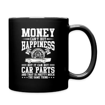 Mechaniker KFZ Tuner Autoliebe - Tasse einfarbig - Schwarz - Rechts