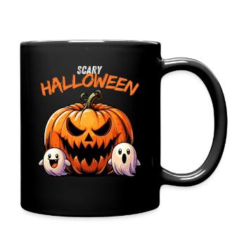 Halloween Pumpkin Grimace Ghosts Horror Creepy - Full Colour Mug - black - Right