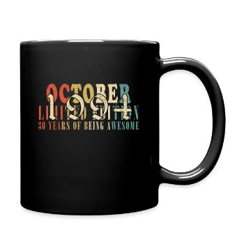 Vintage October 1994 - October 1994 Retro - Full Colour Mug - black - Right