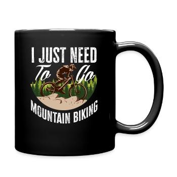 Je n’ai qu’à faire du VTT - Mug uni - noir - Droite
