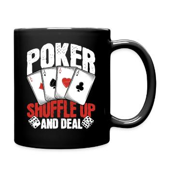 Poker : mélangez et distribuez - Mug uni - noir - Droite
