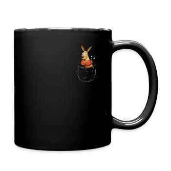 Boxer Kangourou Poche Poitrine - Mug uni - noir - Droite