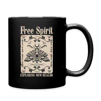 Free Spirit – Mystic Moth - Tasse einfarbig - Schwarz - Rechts