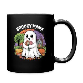 Halloween Spooky Mama Geist Trick or Treat Lustig - Tasse einfarbig - Schwarz - Rechts