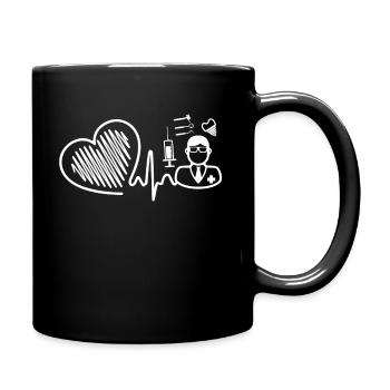 Dentist Dentist Heartbeat - Full Colour Mug - black - Right