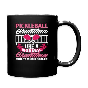 Mamie pickleball comme une mamie normale seulement beaucoup - Mug uni - noir - Droite