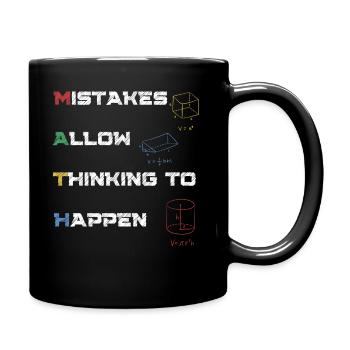 Math Mistakes Allow Thinking to Happen - Full Colour Mug - black - Right
