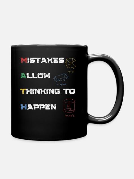 Math Mistakes Allow Thinking to Happen - Full Colour Mug - black