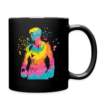 Boxing Fighter Kids Boxing Match Boxer - Full Colour Mug - black - Right
