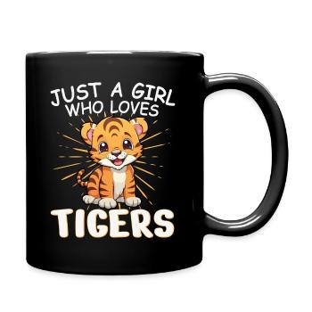 Juste une fille qui aime les tigres mignons - Mug uni - noir - Droite