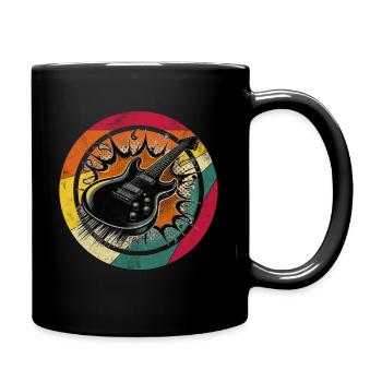 Gitarrenspieler Geburtstagsgeschenk Geschenk - Tasse einfarbig - Schwarz - Rechts