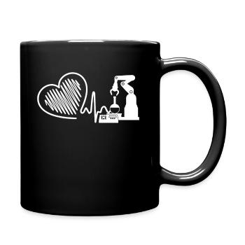 Chemical Engineer Chemical Engineer Heartbeat - Full Colour Mug - black - Right
