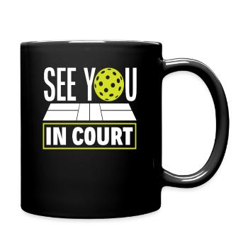 Rendez-vous au tribunal Fans de pickleball - Mug uni - noir - Droite