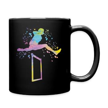 Course de haies Course d’obstacles Courses de haies pour enfants - Mug uni - noir - Droite