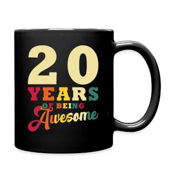 20 Jahre Awesome 2004 20. Geburtstag - Tasse einfarbig - Schwarz - Rechts