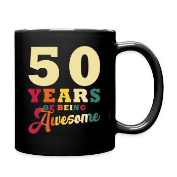 50 Years Of Being Awesome - Full Colour Mug - black - Right