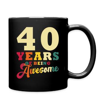 40 ans de 40e anniversaire - Mug uni - noir - Droite
