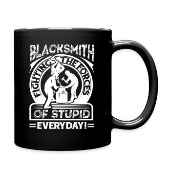 Blacksmith Blacksmith Fighting - Full Colour Mug - black - Right