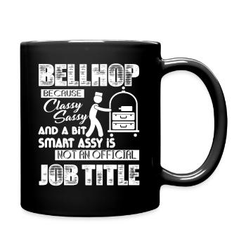 Bellhop Bellhop Job Title - Full Colour Mug - black - Right
