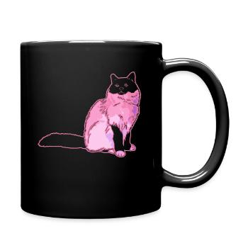 Birman cat Birman cat Colorful - Full Colour Mug - black - Right