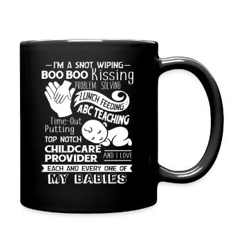 Childcare Provider I Love Children - Full Colour Mug - black - Right