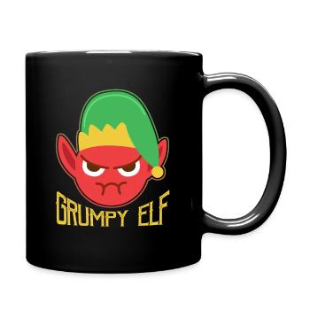 Angry Elf - Full Colour Mug - black - Right