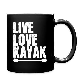 Live Love Kayak - Full Colour Mug - black - Right