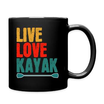 Live Love Kayak - Full Colour Mug - black - Right