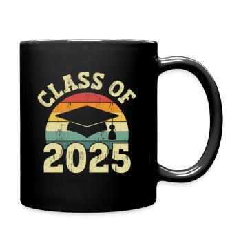 Class Of 2025 School Graduation - Full Colour Mug - black - Right