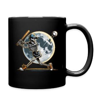 Halloween Baseball Horror Skeleton Baseball Player - Full Colour Mug - black - Right