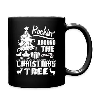Christmas Tree Rockin Around The Christmas Tree - Full Colour Mug - black - Right