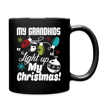 Grandkid My Grandkids Light Up My Christmas - Full Colour Mug - black - Right