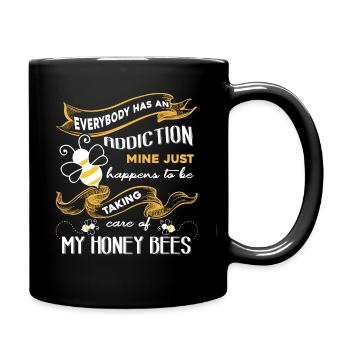 Bee My Addiction Is Honey Bees - Full Colour Mug - black - Right