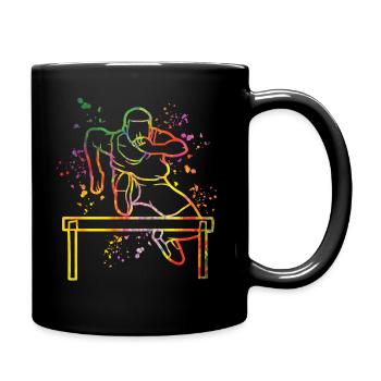 Course de haies Course d’obstacles Courses de haies pour enfants - Mug uni - noir - Droite