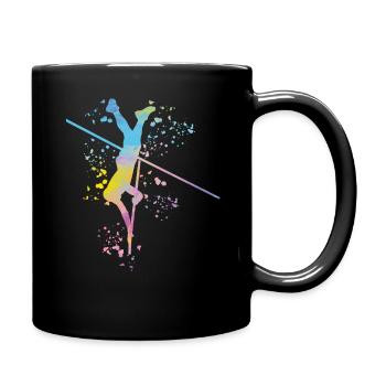 Stabhochspringer Kids Stabhochsprung - Tasse einfarbig - Schwarz - Rechts