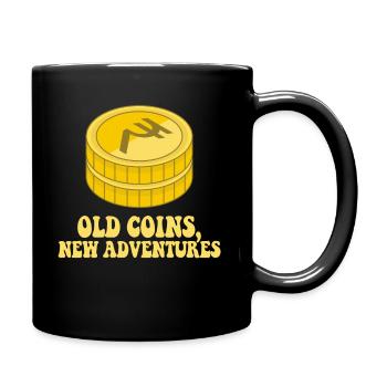 Old Coins New Adventures Numismatics - Full Colour Mug - black - Right