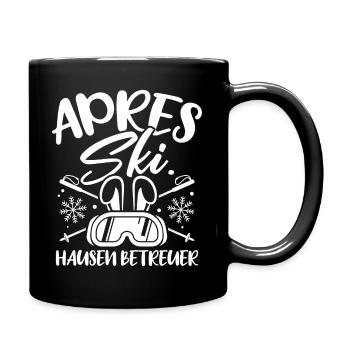 APRÉS SKI Hasen Betruer Ski Fahren Ski Party Apres - Tasse einfarbig - Schwarz - Rechts