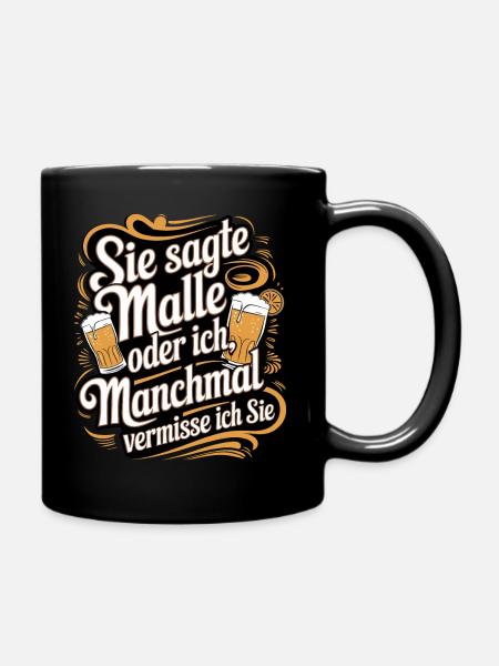 Elle a dit Malle ou je drôle Mallorca en disant - Mug uni - noir