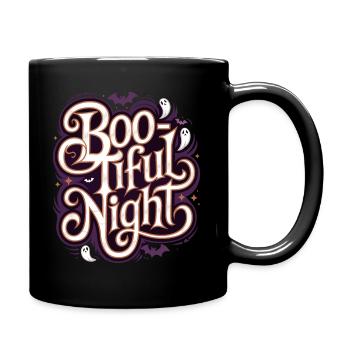 Boo-Tiful Nuit Halloween Effrayant Drôle - Mug uni - noir - Droite