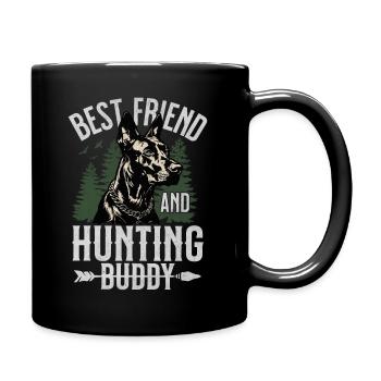 Meilleur ami et compagnon de chasse Chien fidèle - Mug uni - noir - Droite