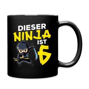 Dieser Ninja Ist 6 Geburtstag Geschenk Party Japan - Tasse einfarbig - Schwarz - Rechts