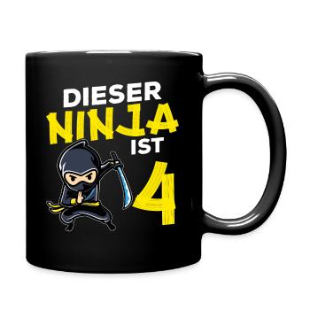 Dieser Ninja Ist 4 Geburtstag Geschenk Party Japan - Tasse einfarbig - Schwarz - Rechts