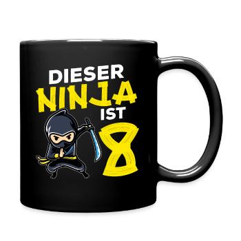 Dieser Ninja Ist 8 Geburtstag Geschenk Party Japan - Tasse einfarbig - Schwarz - Rechts