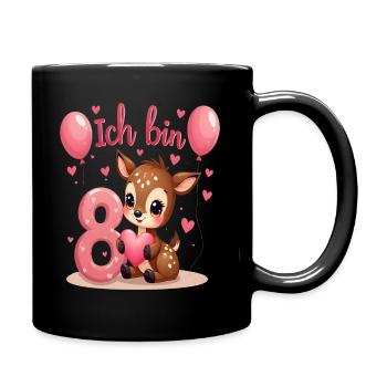 Sweet Deer J’ai 8 enfants 8ème anniversaire fille - Mug uni - noir - Droite