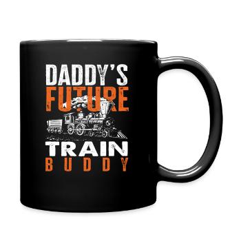 Daddy's Future Train Buddy Lokomotive - Tasse einfarbig - Schwarz - Rechts